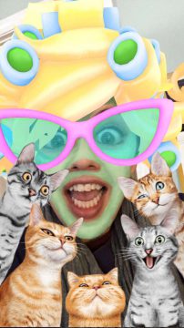 Using one of the filters, this is me posing as a cat lady. Why? Because I think it's hilarious.